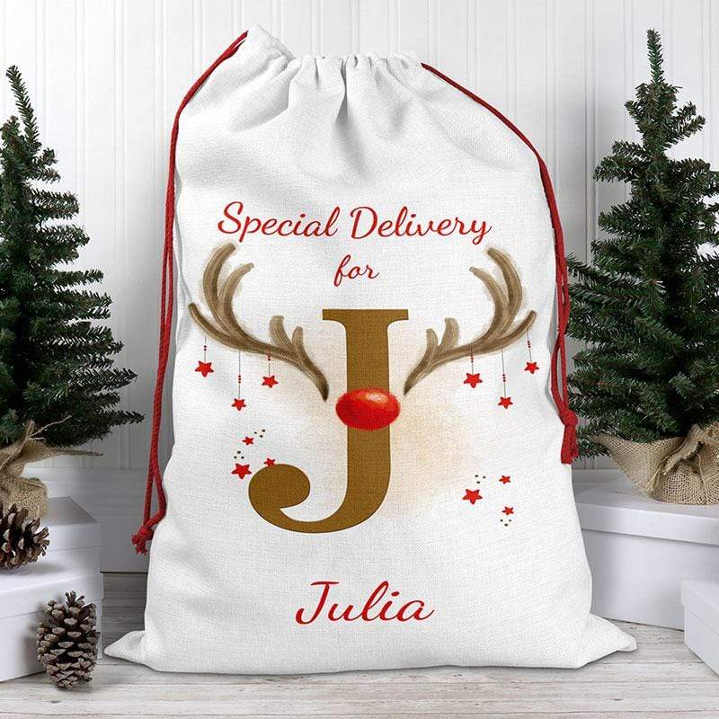 Alphabet Initial Santa Sack
